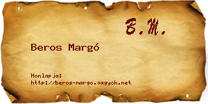 Beros Margó névjegykártya